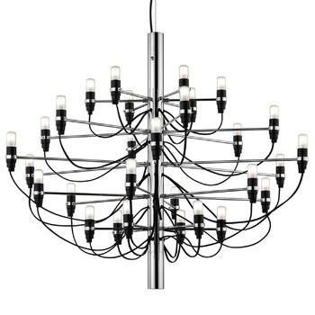 Pendant lamps, 2097/30 chandelier, chrome, Silver