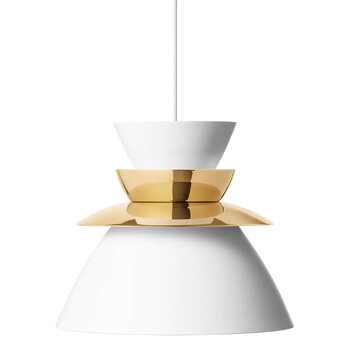 Pendant lamps, Sundowner pendant 400, brass, White