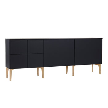 Sideboards och byråer, Fuuga sidobord, 192 cm, svart - ek, Svart