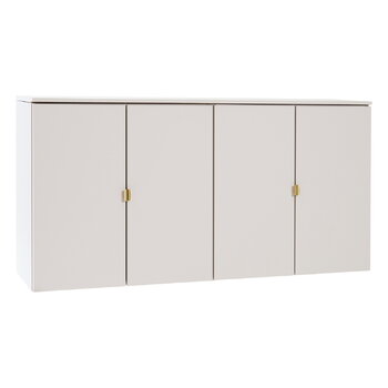 Sideboards och byråer, Fuuga sidobord, 128 cm, väggmontering, cashmere - mässing, Beige