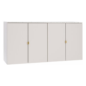 Sideboards och byråer, Fuuga sidobord, 128 cm, väggmontering, cashmere-Terrazzo-mässing, Beige