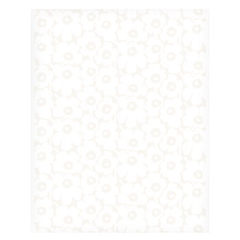 Marimekko fabrics, Pieni Unikko coated fabric, white, White