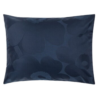 Pillowcases, Unikko pillowcase, 50 x 60 cm, dark blue - blue, Blue