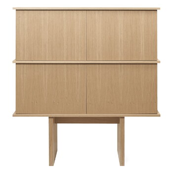 Sideboards och byråer, Stilt sideboard, dubbel, naturbetsad ek, Naturfärgad