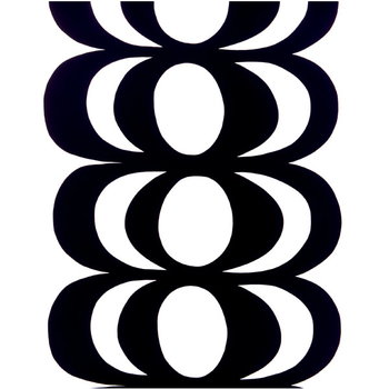 Marimekko fabrics, Kaivo fabric, white-black, Black & white