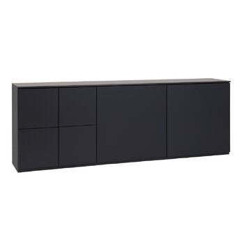 Sideboards och byråer, Fuuga sidobord, 192 cm, med sockel, svart, Svart