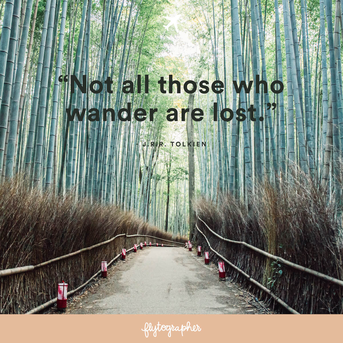 Travel quote: “Not all those who wander are lost.” - J.R.R. Tolkien