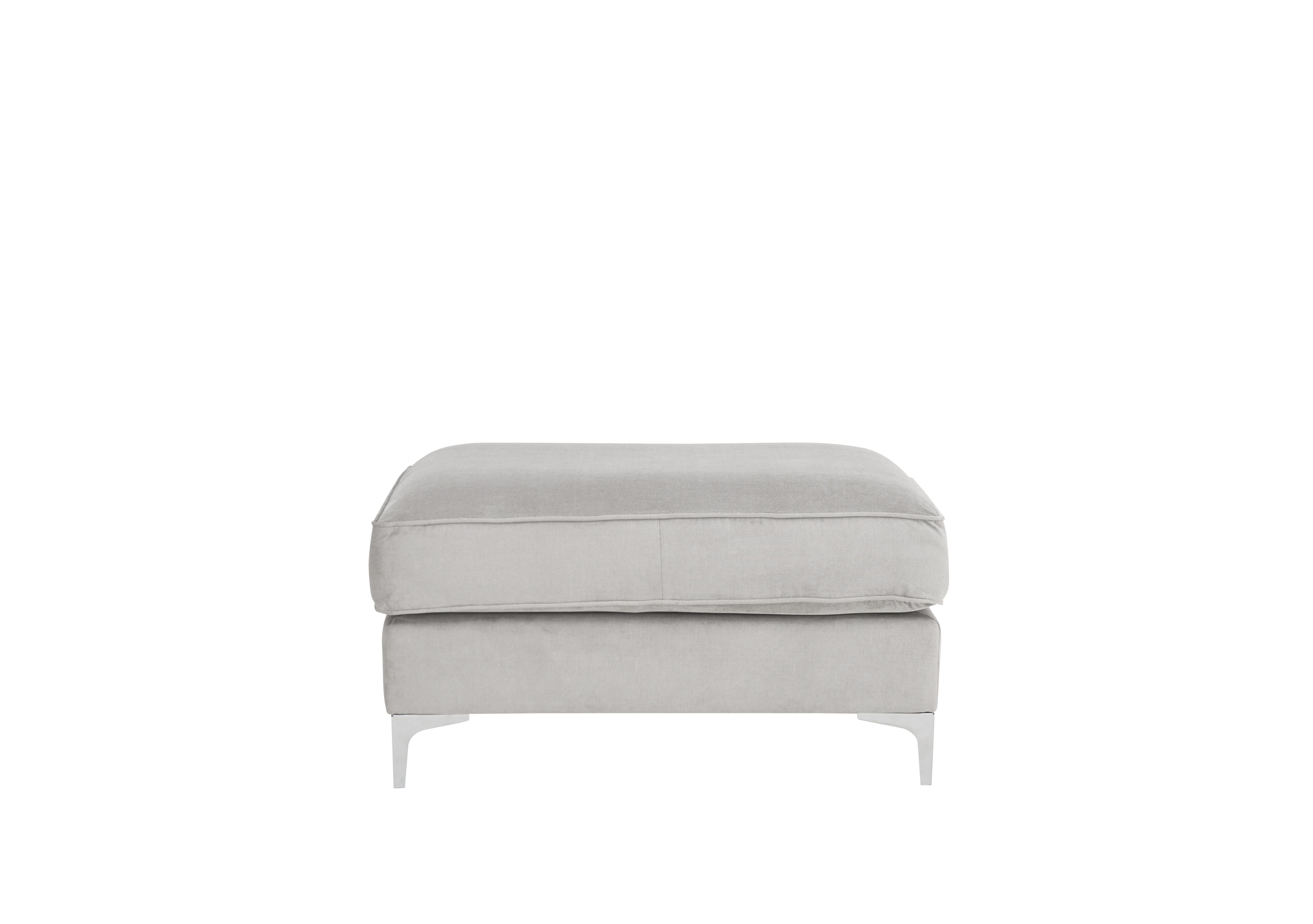 Legend Fabric Footstool in Kingston Silver on Furniture Village