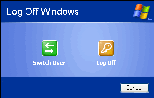 Log Off dialog box