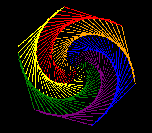 Draw Colorful Spiral Web Using Turtle Graphics in Python - GeeksforGeeks