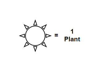 number of plants in the garden