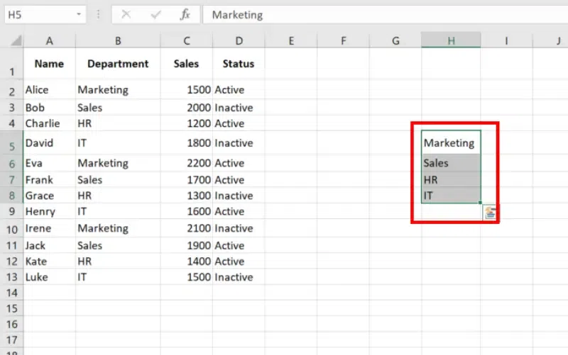 COUNTIF Function in Excel