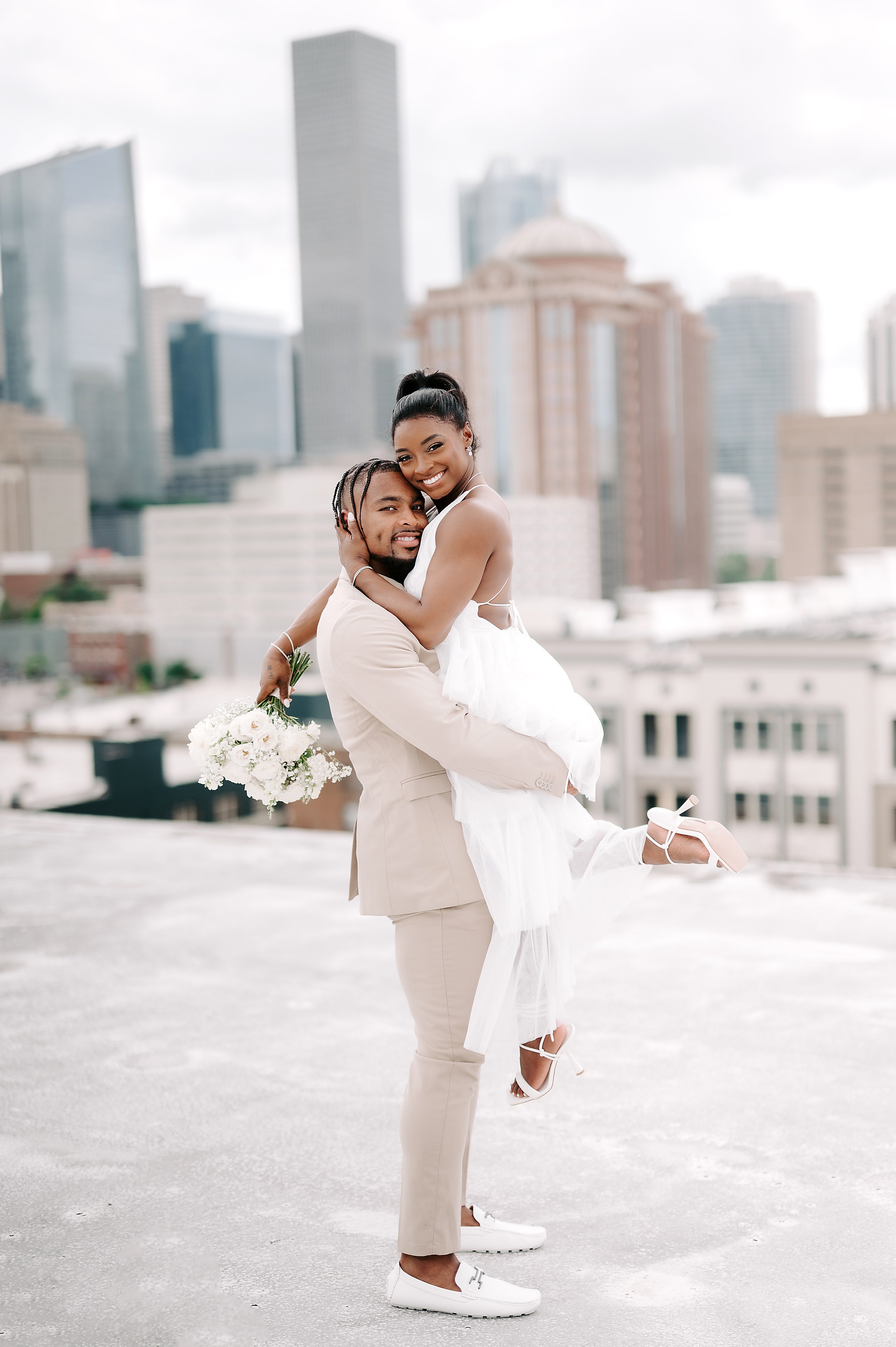 Simone Biles and Jonathan Owens