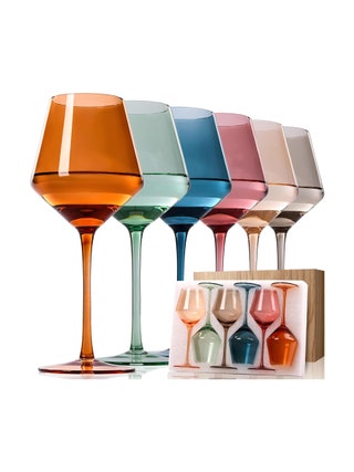 Colored Wine Glasses Set