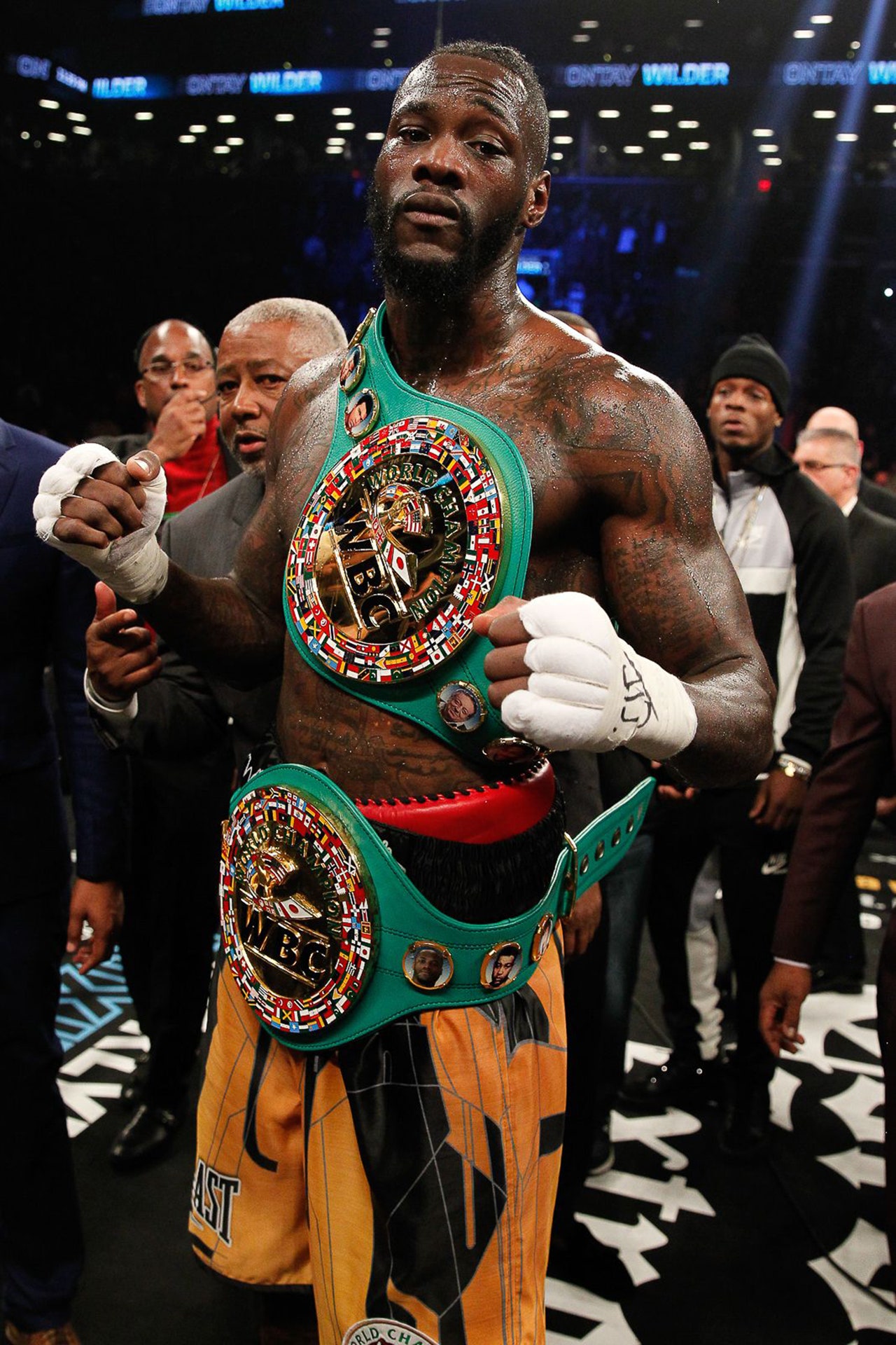 Image may contain Deontay Wilder Human Person Skin Sport Sports Boxing and Crowd