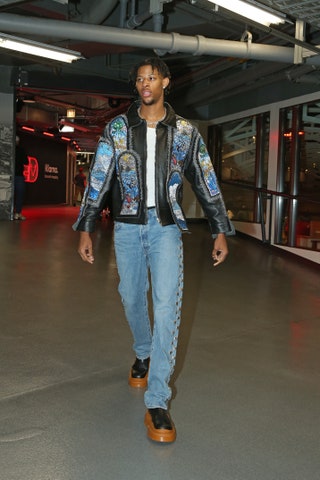 The Bulls' youngster makes a case for best jacket of the night.