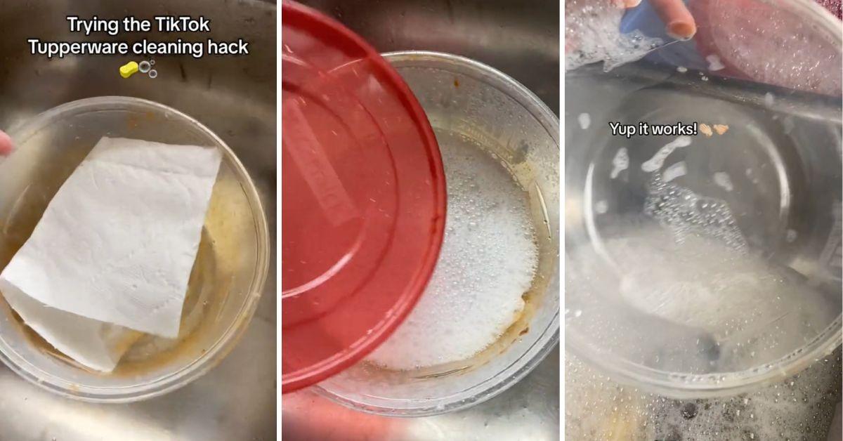 Screenshots of tomato stains cleaning hack. 