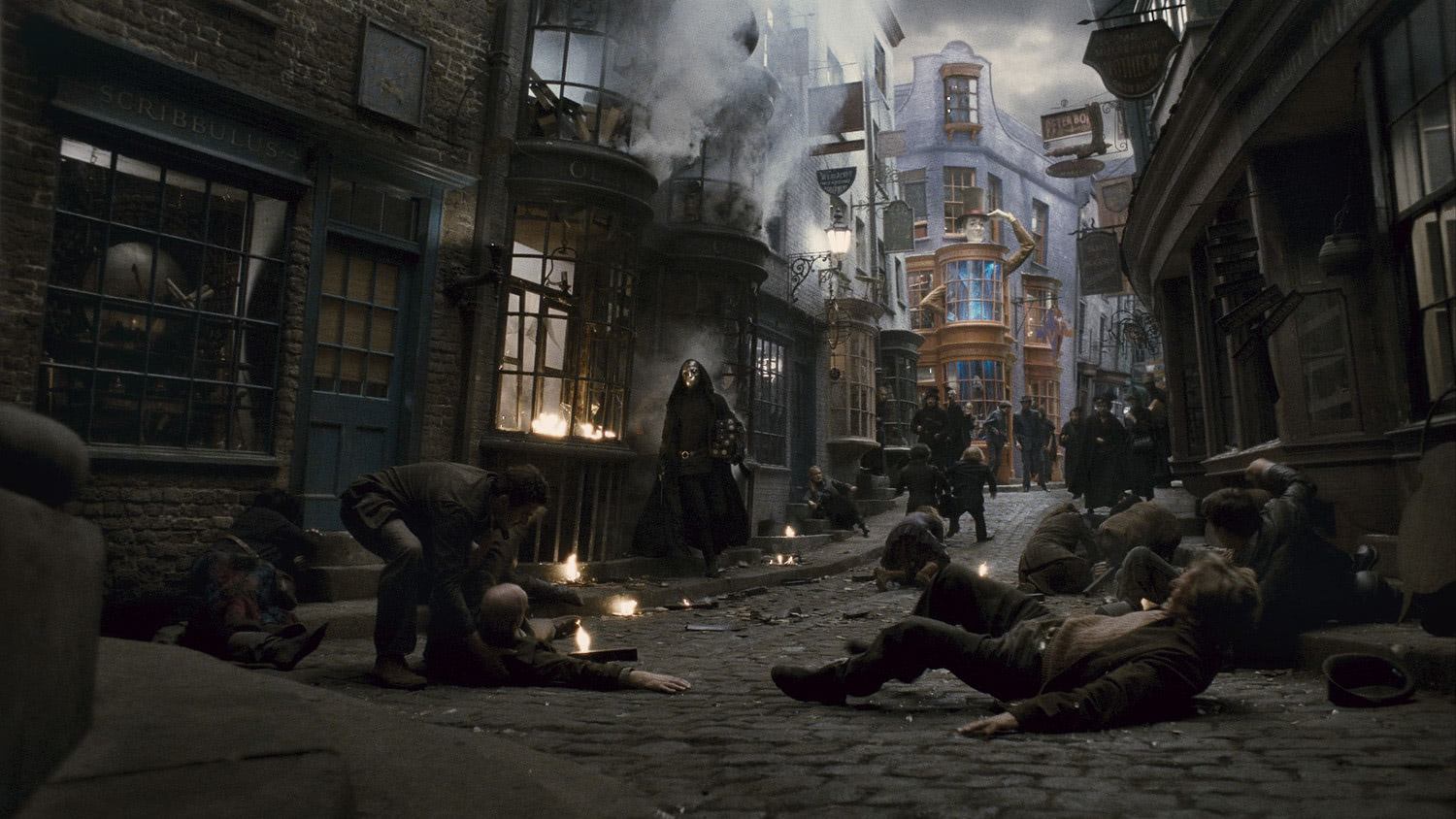 Death Eaters invade Diagon Alley