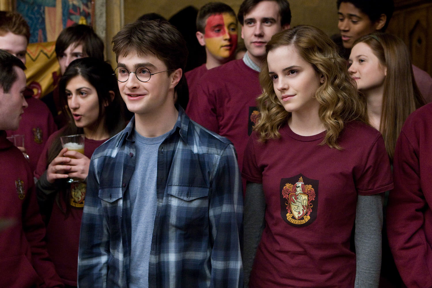 Harry and Hermione after Quidditch