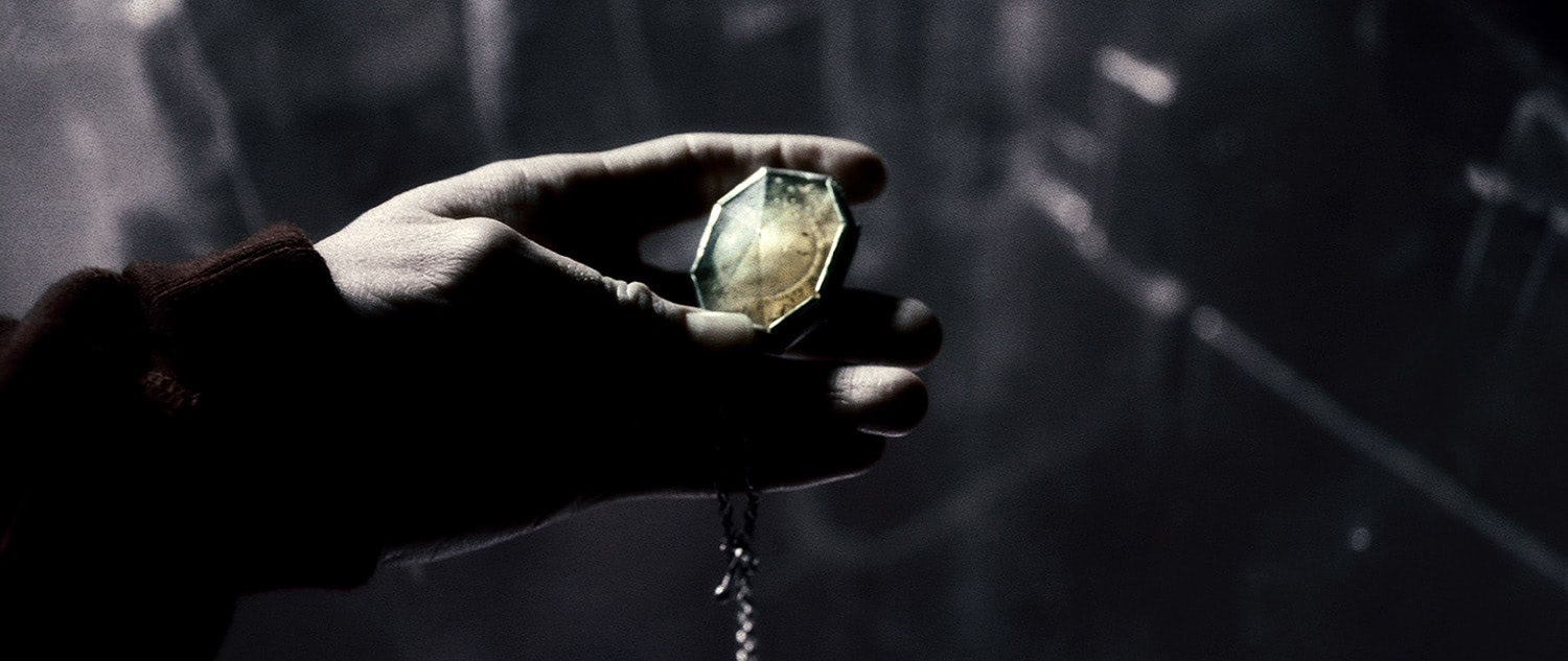 Holding the locket Horcrux