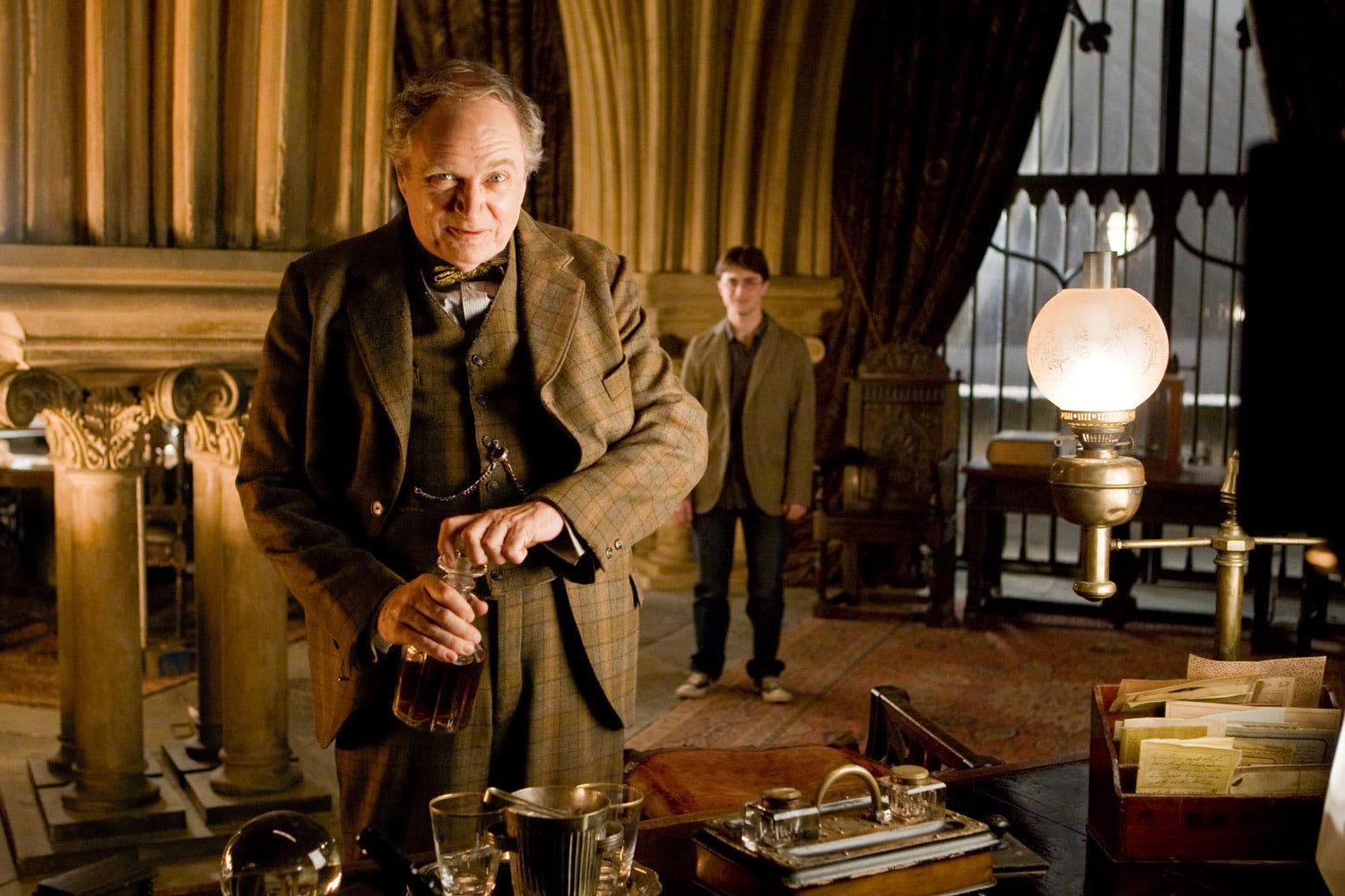 Slughorn in his office