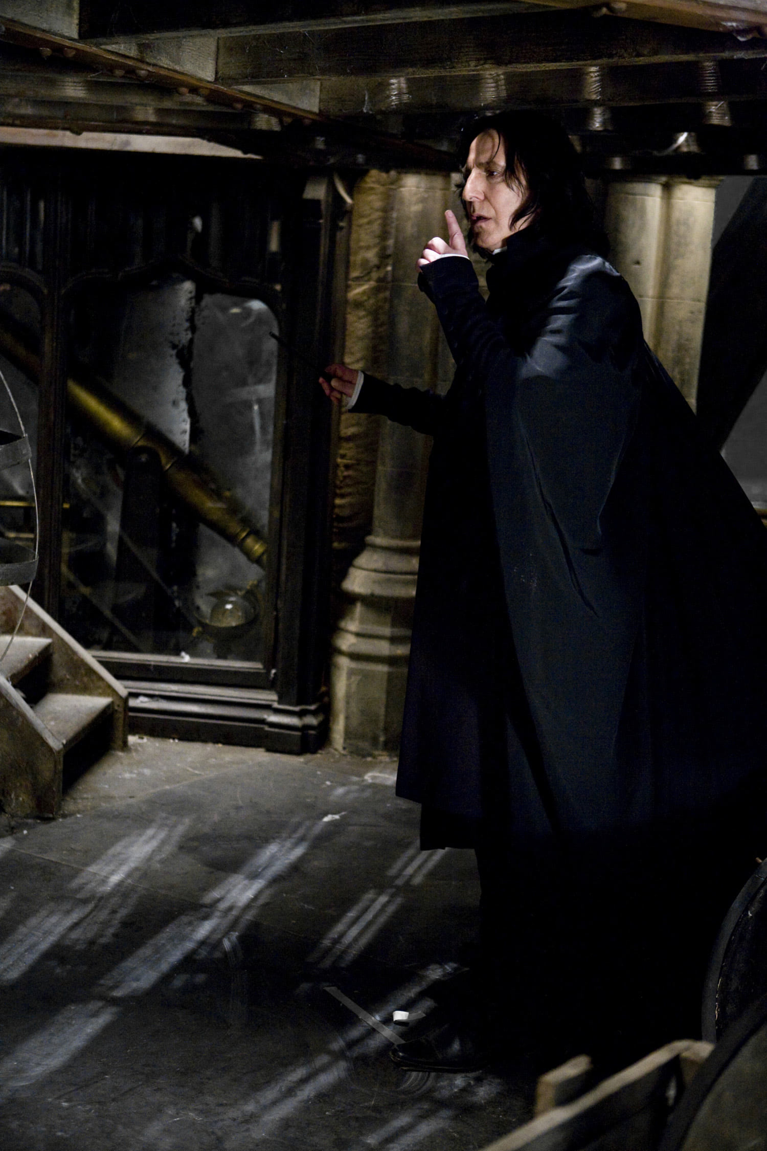 Snape arrives at the Astronomy Tower