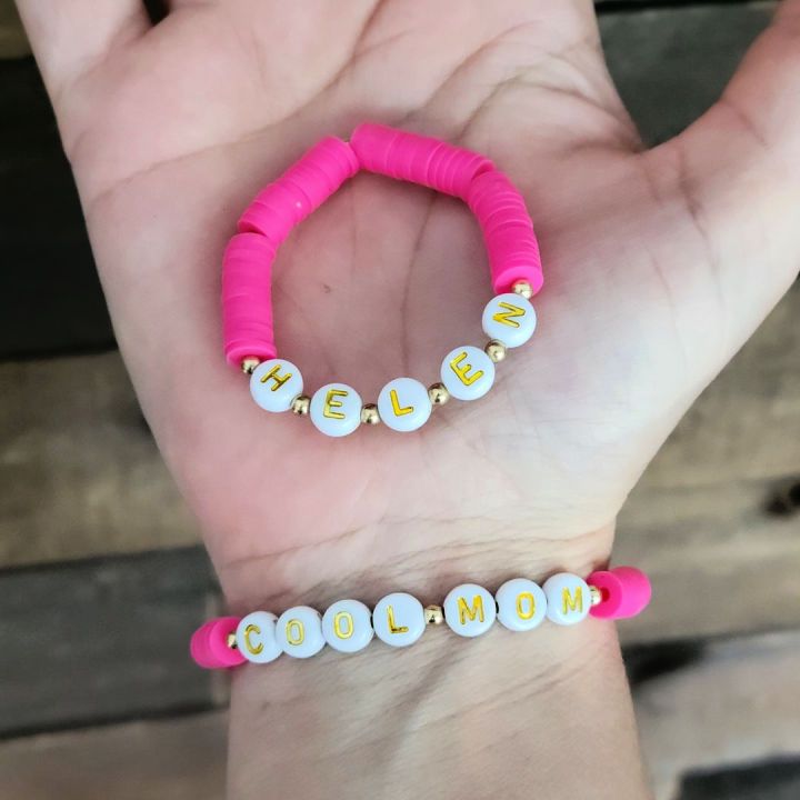 Matching Mother and Daughter Clay Bracelet Set