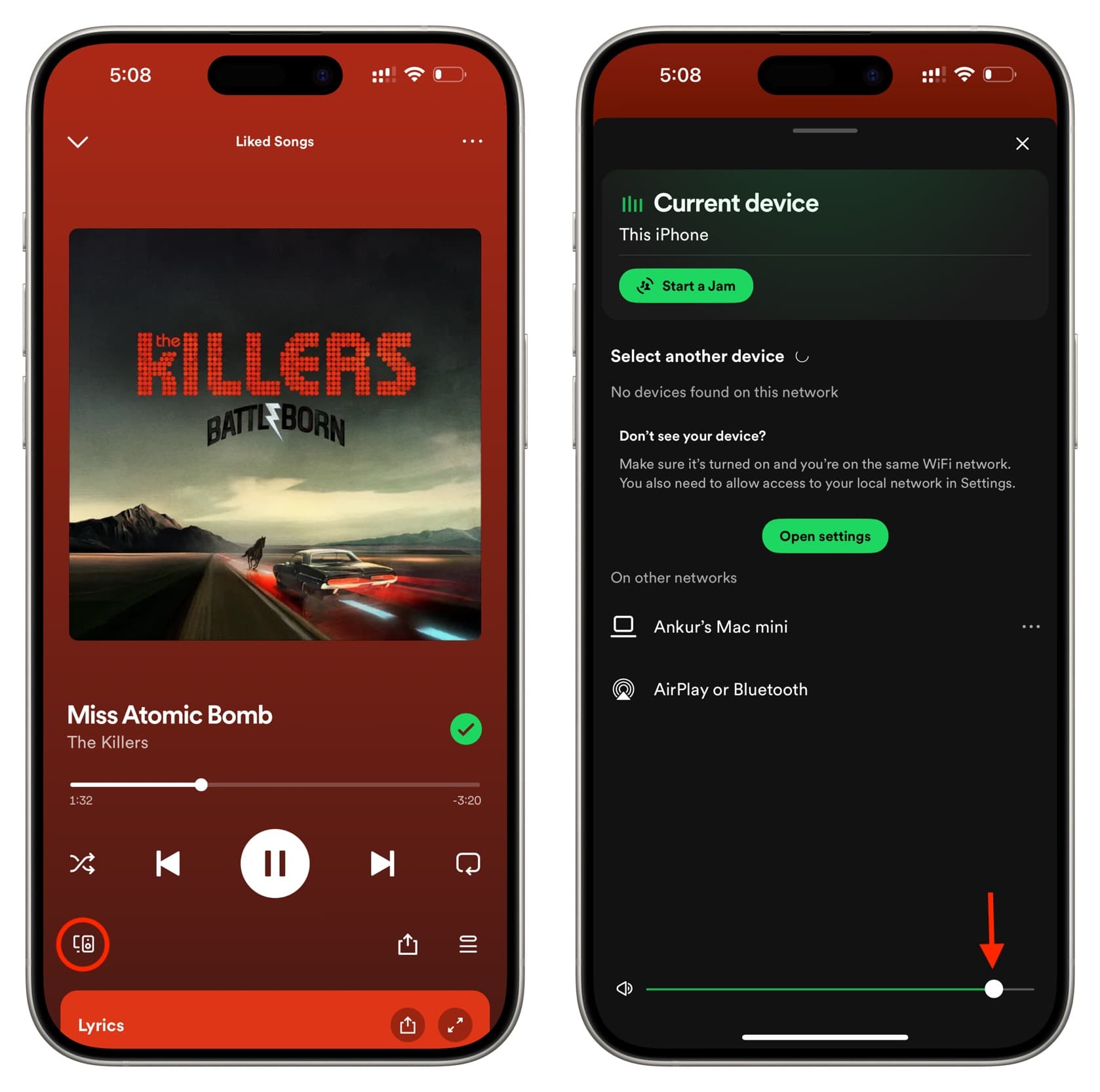 Increase Spotify volume from inside the app