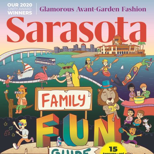 Cover illustration for Sarasota magazine with a kids theme