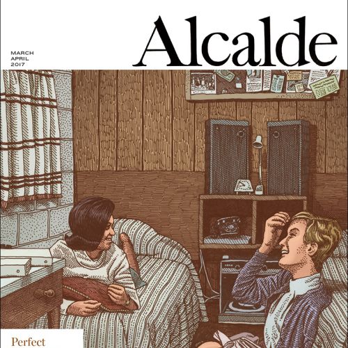 Cover page illustration of Perfect strangers for The Alcalde magazine