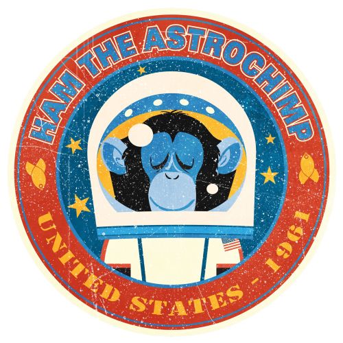 Graphic Ham the astrochimp