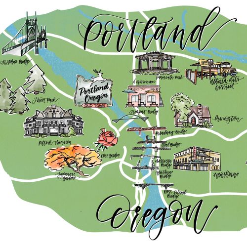 Map Portland oregon