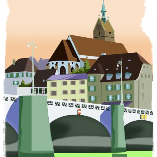 Architecture illustration of bridge 