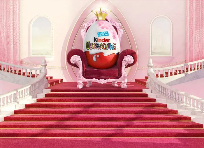 Cgi Illustration of king kinder chocolate