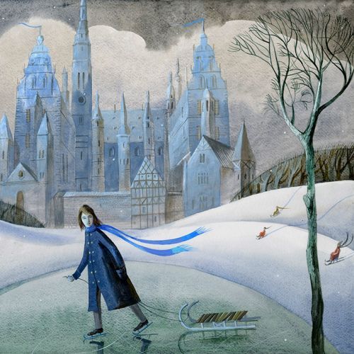 The snow queen children book graphic design