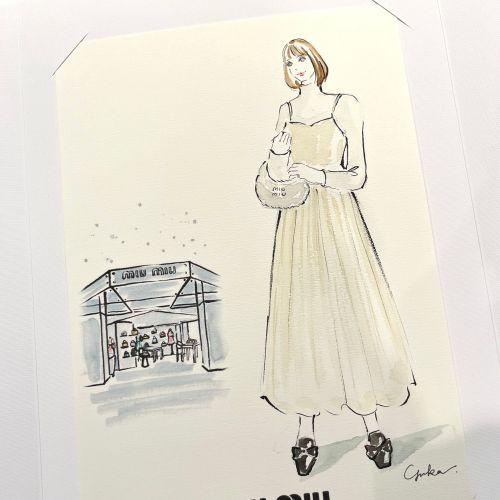 Live sketching at MIUMIU