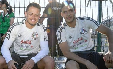 Chicharito Hernández y Raúl Jiménez