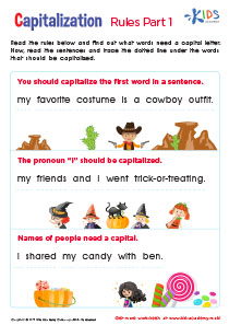 Capitalization Rules: Part 1 Worksheet