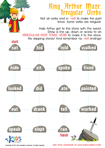 Irregular Verbs: Stones Worksheet