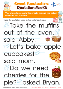 Commas and Quotation Marks Worksheet