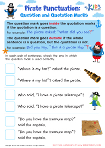 Question and Quotation Marks Worksheet