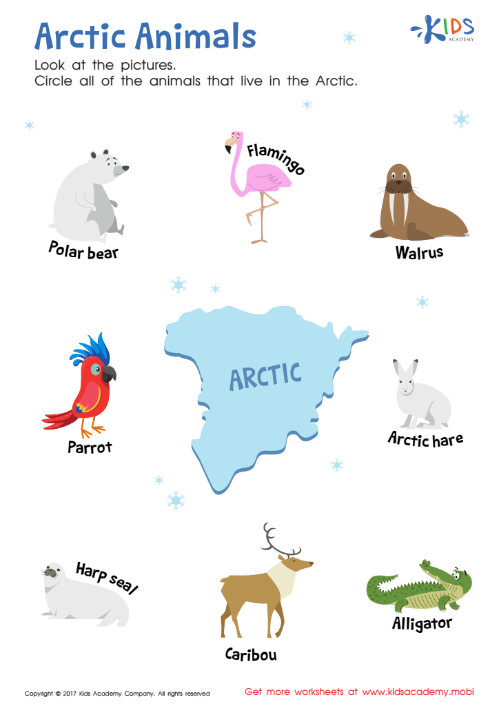 Free Arctic Animal Worksheets