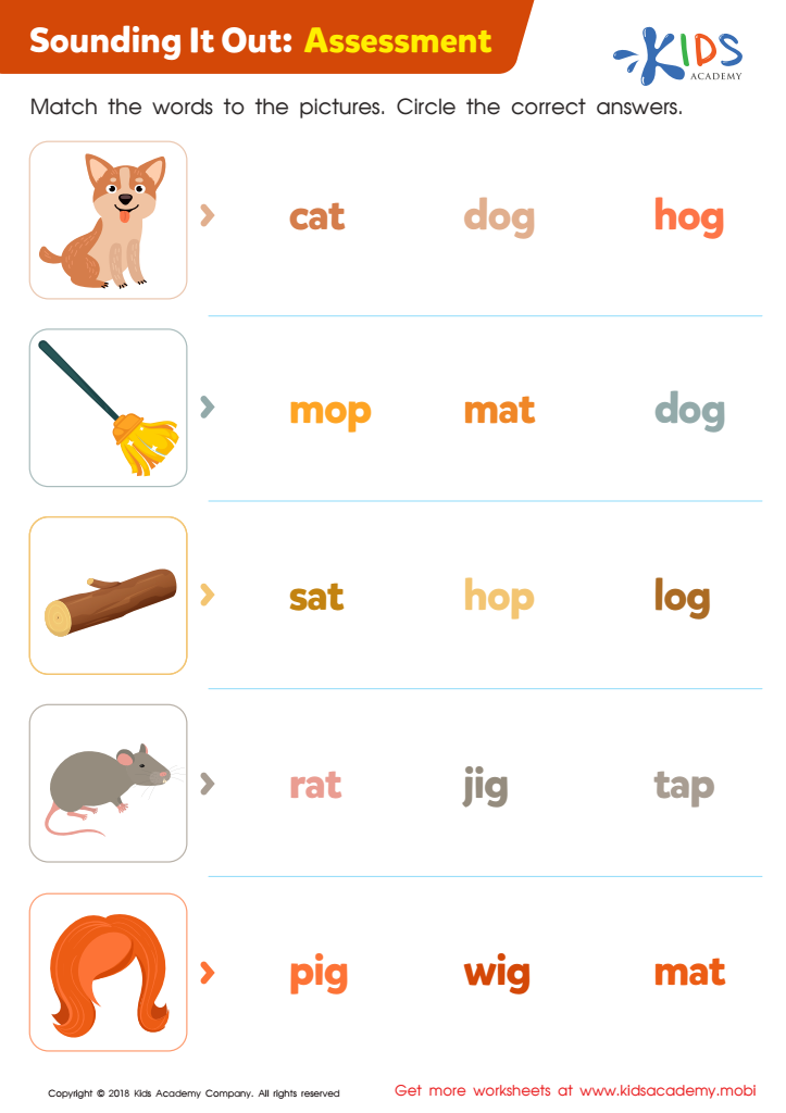 Sounding it Out: Assessment Worksheet
