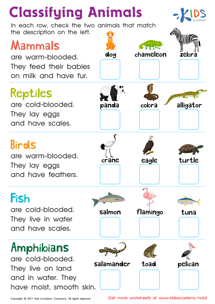 Animal Kingdom Classification Worksheet Kingdom Animal Print