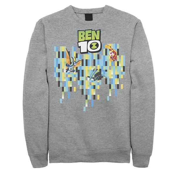 Men's Ben 10 Aliens Pixel Background Sweatshirt