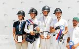 La jeune cavalière Joséphine Héteau (2e à partir de la gauche) championne de France Pro 2.