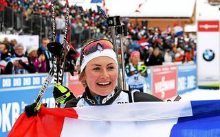 Justine Braisaz, 21 ans, en l'emportant au Grand-Bornand, a confirmé son énorme potentieL en vue des Jeux Olympiques. (Photo AFP)