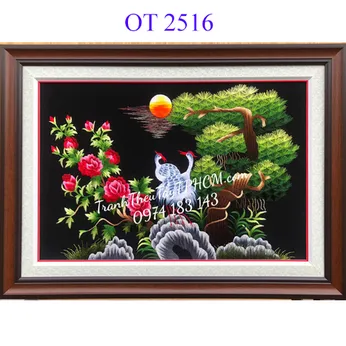 Tranh thêu tùng hạc OT 2516