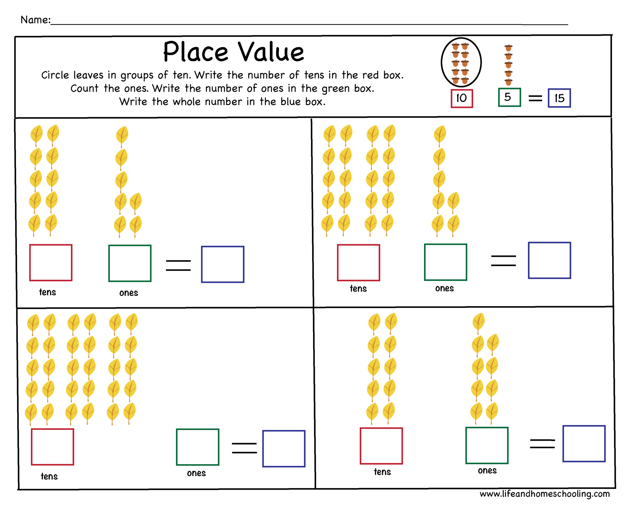 Printable Place Value Worksheet