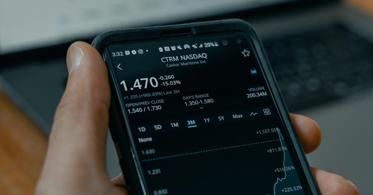 CTRM stock ticker on smartphone